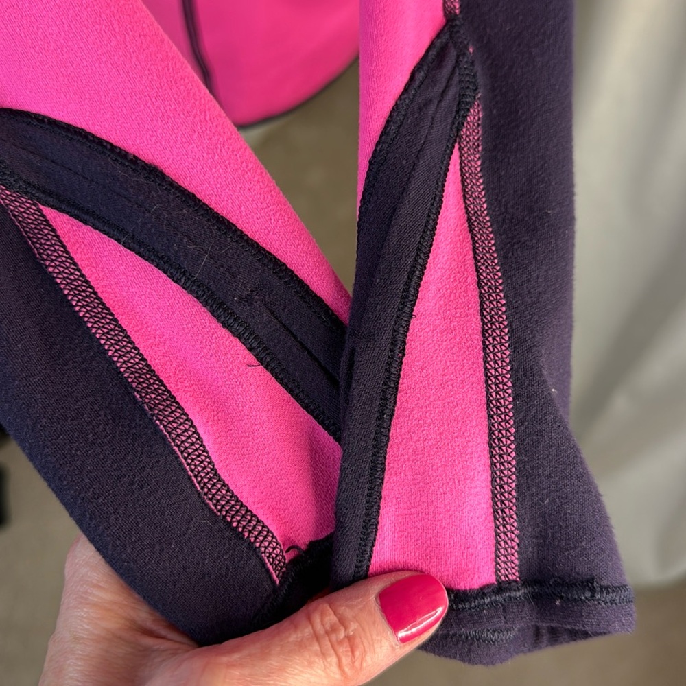 Lululemon Rulu Blue and Pink Women's Long Sleeve Top Size 4 Reversible - Picture 3 of 6